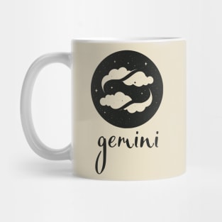 Gemini Zodiac Sign Dreamy Clouds Artwork Mug